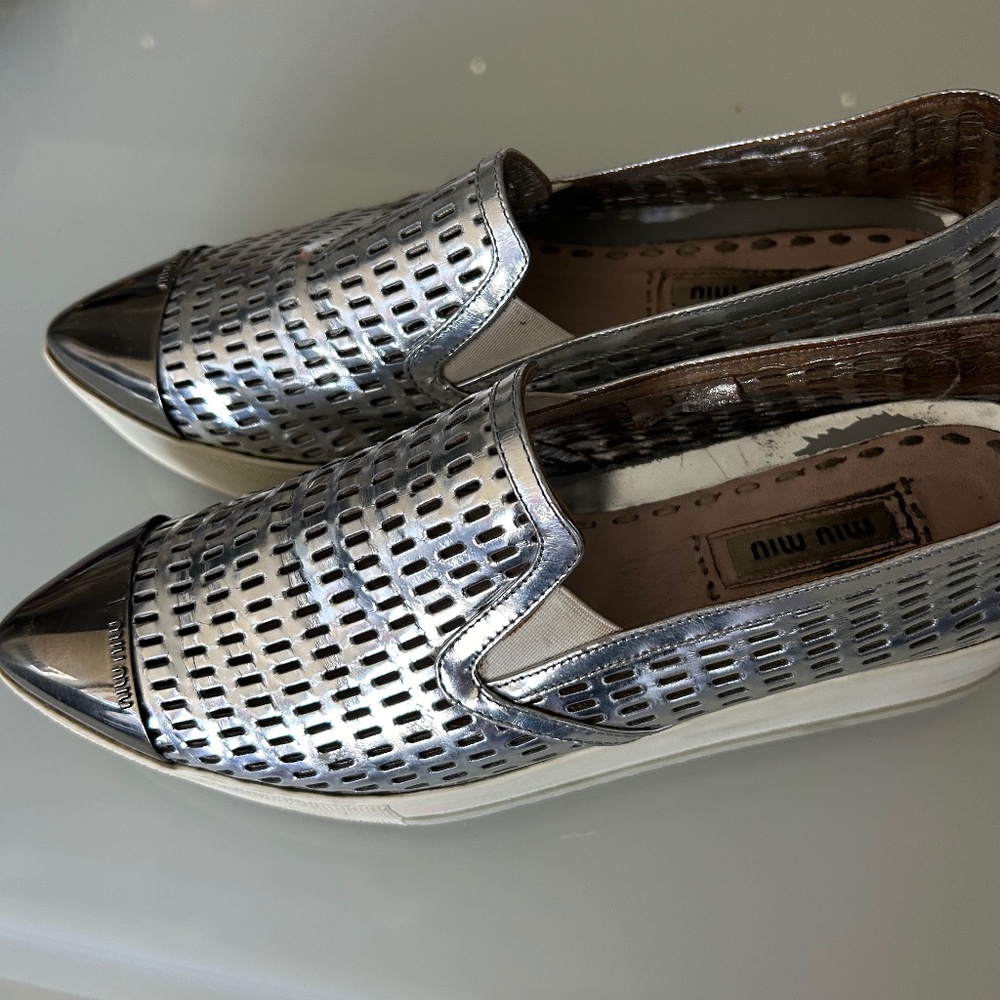 MIU MIU SILVER womens shoes
